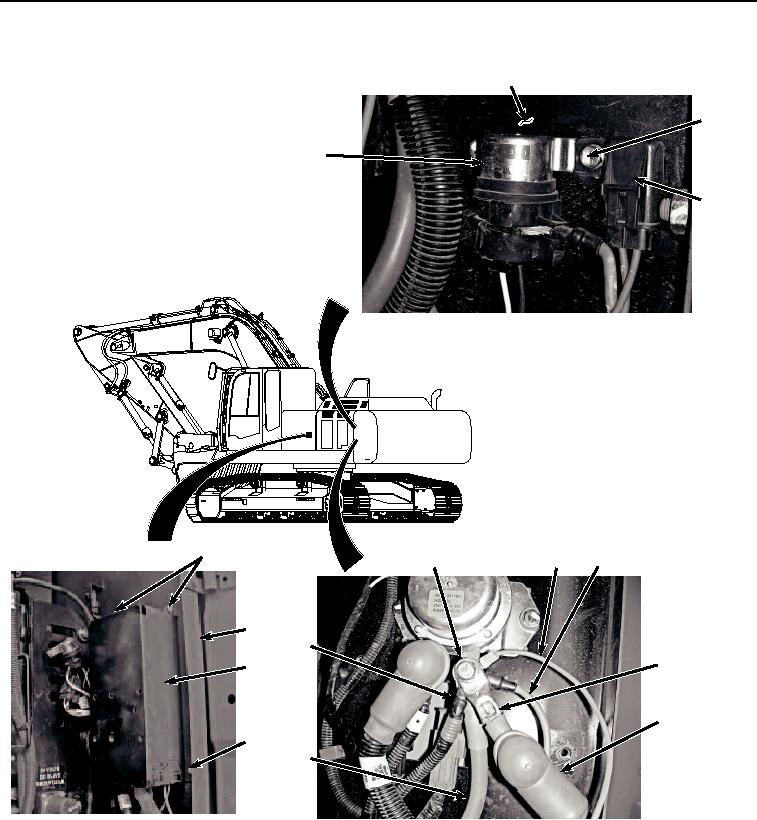 Figure 1. Engine Interface Wiring Harness From Battery Relay Removal